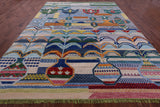 Tribal Moroccan Hand Knotted Wool Rug - 10' 1" X 13' 8" - Golden Nile