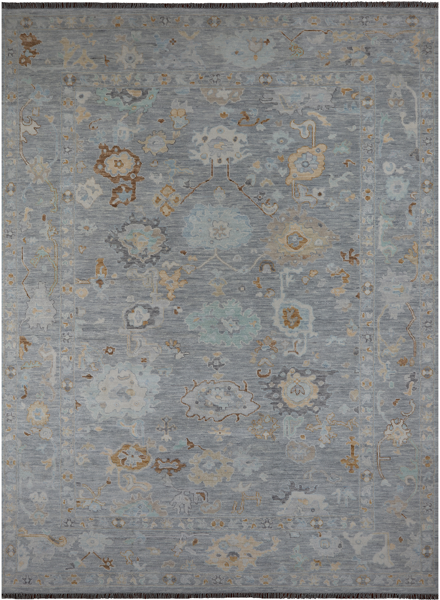 SUPER SALE Turkish Oushak Handmade Wool Rug - 10' 3" X 13' 9"