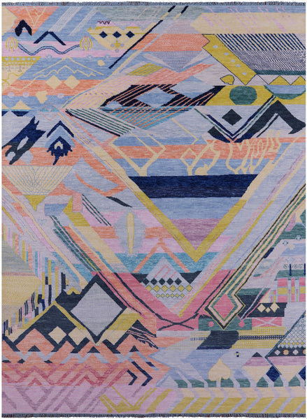 Tribal Moroccan Hand Knotted Wool Rug - 10' 1" X 13' 7" - Golden Nile