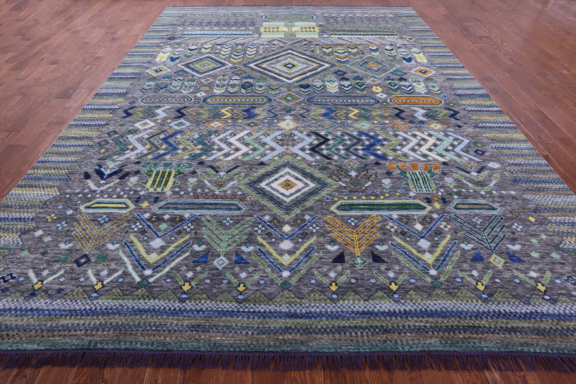 Tribal Moroccan Handmade Wool Rug - 10' 2" X 13' 11" - Golden Nile