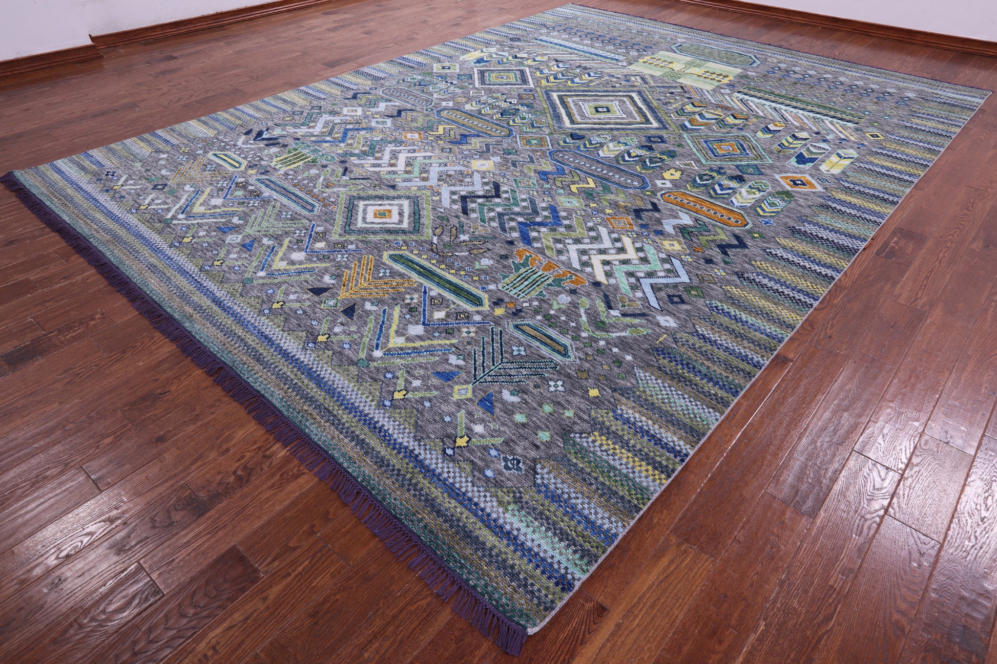 Tribal Moroccan Handmade Wool Rug - 10' 2" X 13' 11" - Golden Nile