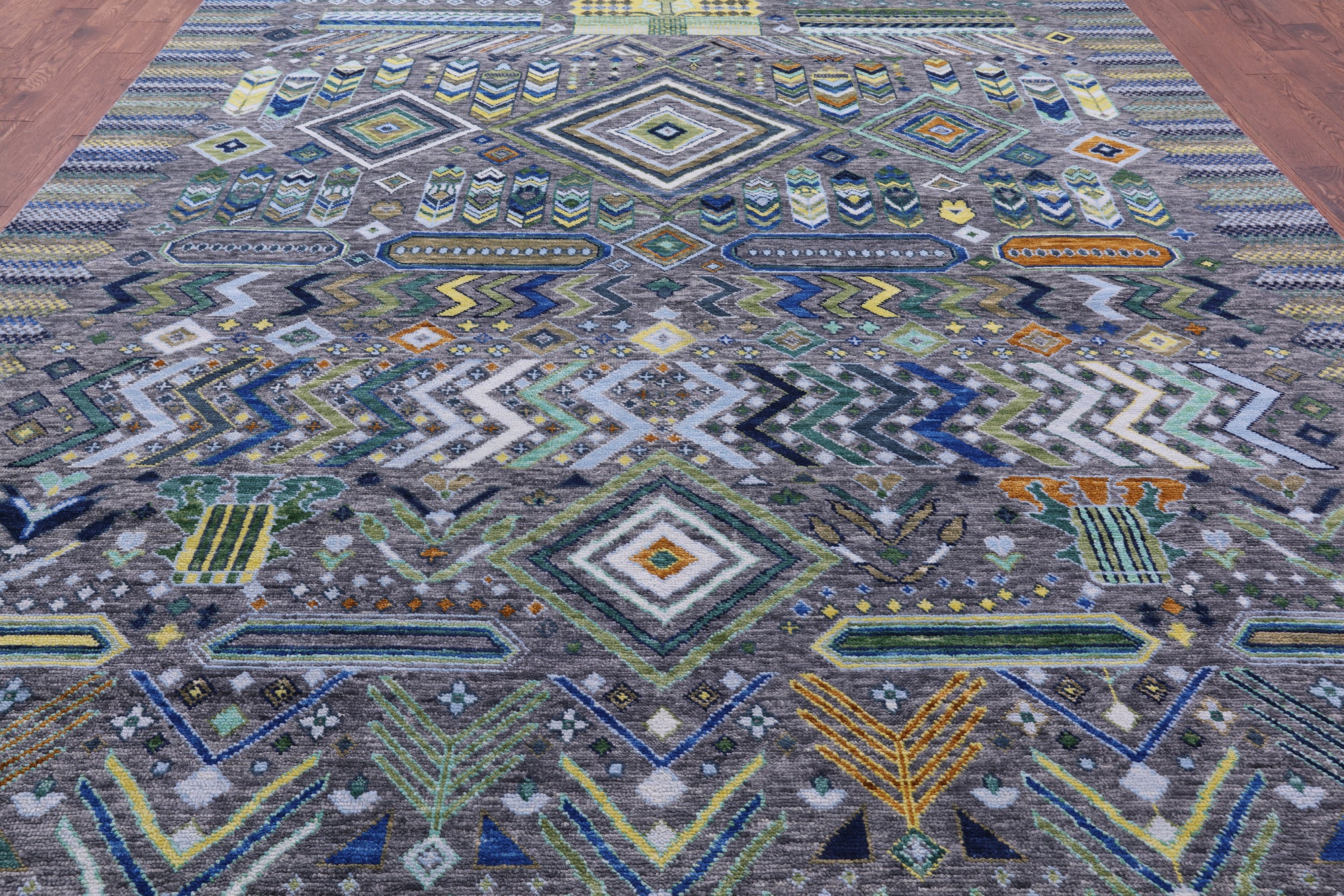 Tribal Moroccan Handmade Wool Rug - 10' 2" X 13' 11" - Golden Nile