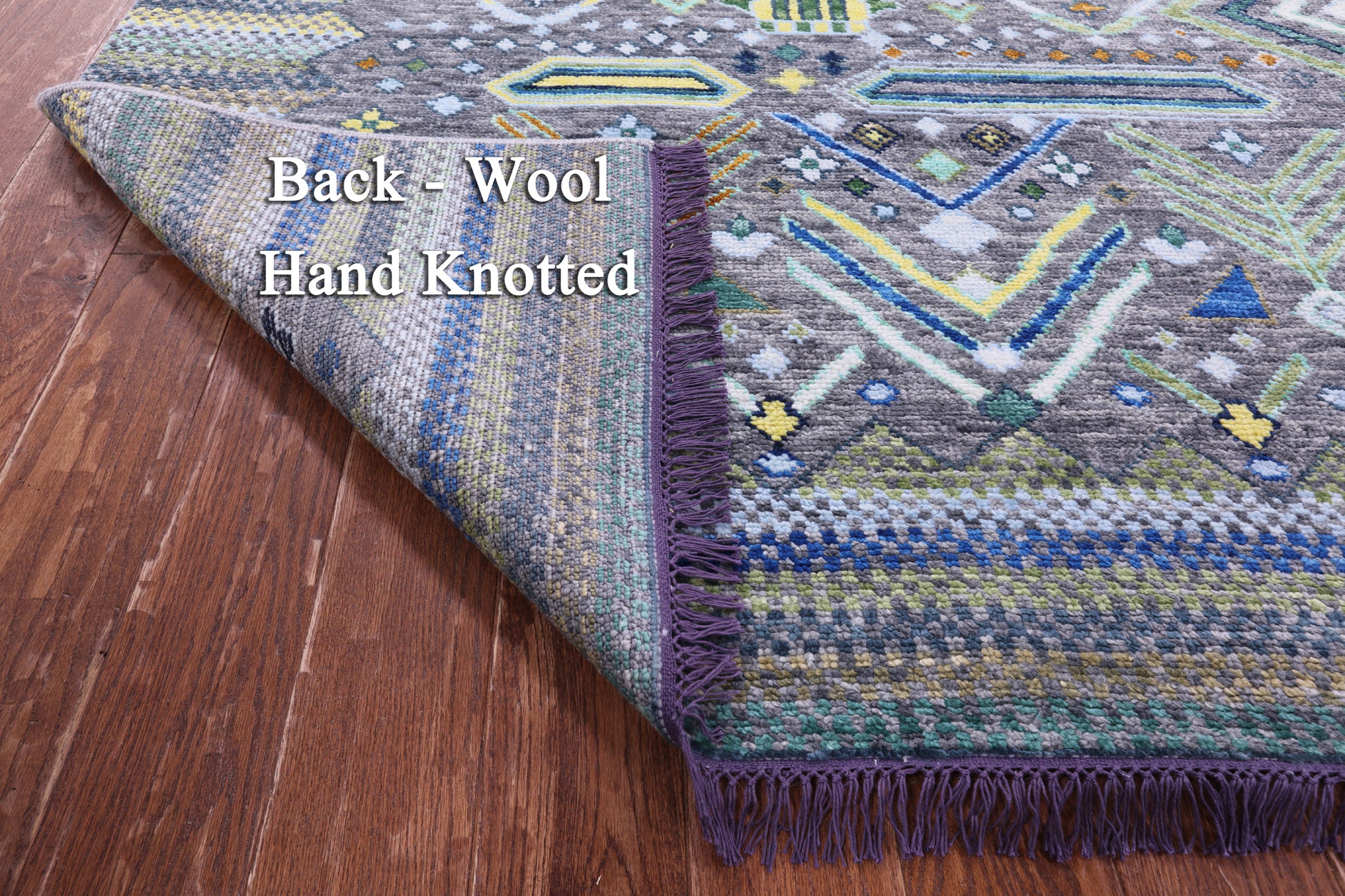 Tribal Moroccan Handmade Wool Rug - 10' 2" X 13' 11" - Golden Nile