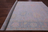 Grey Turkish Oushak Hand Knotted Wool Rug - 10' 3" X 13' 11" - Golden Nile