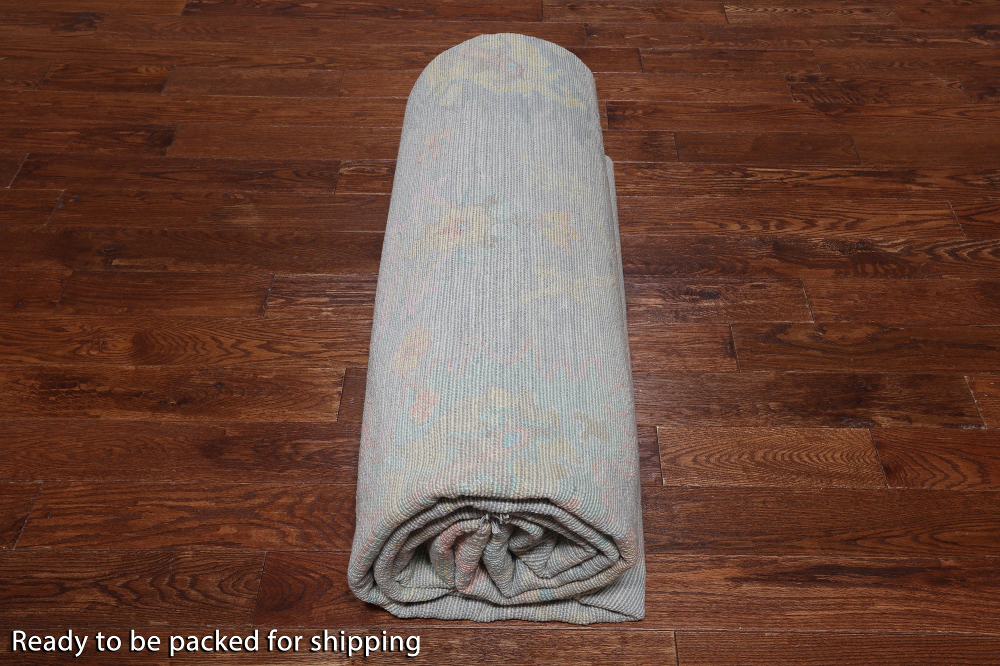 SUPER SALE Grey Turkish Oushak Hand Knotted Wool Rug - 10' 3" X 13' 11"
