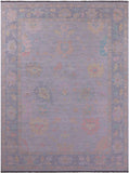 Grey Turkish Oushak Hand Knotted Wool Rug - 10' 3" X 13' 11" - Golden Nile