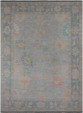 SUPER SALE Grey Turkish Oushak Hand Knotted Wool Rug - 10' 3" X 13' 11"