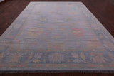 Grey Turkish Oushak Hand Knotted Wool Rug - 10' 3" X 13' 11" - Golden Nile