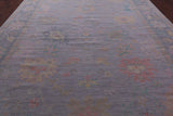 Grey Turkish Oushak Hand Knotted Wool Rug - 10' 3" X 13' 11" - Golden Nile