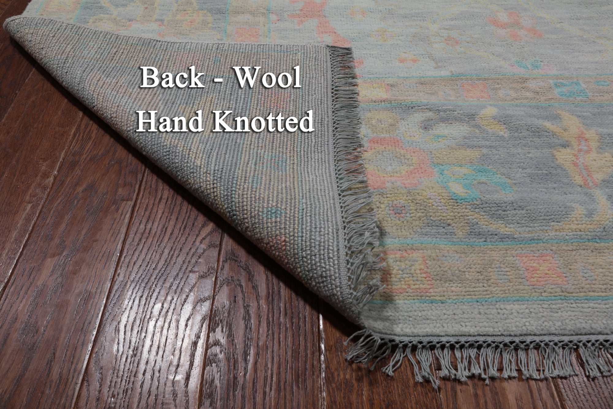 SUPER SALE Grey Turkish Oushak Hand Knotted Wool Rug - 10' 3" X 13' 11"