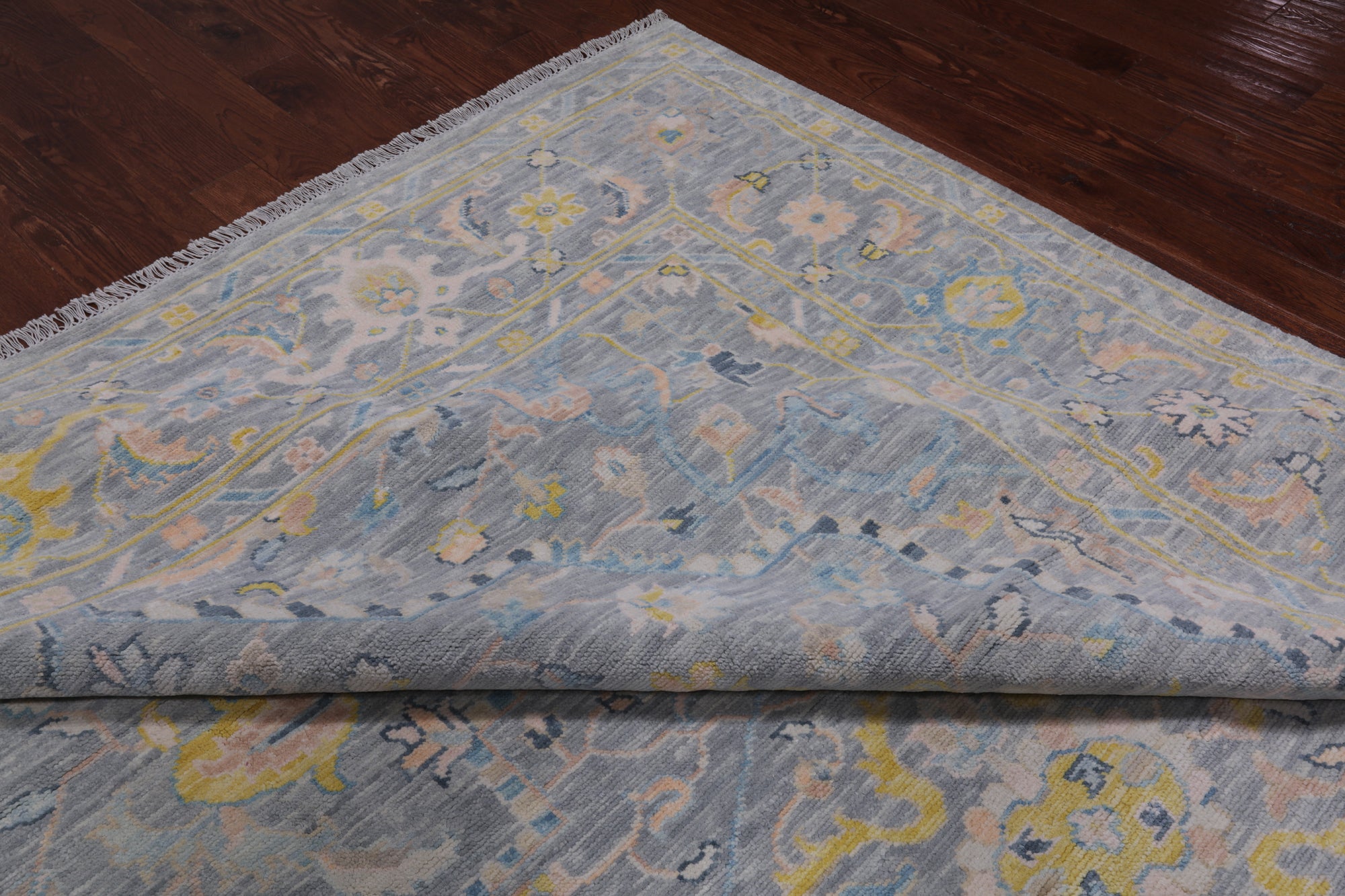 Grey Persian Tabriz  Hand Knotted Wool Rug - 10' 2" X 14' 2"