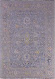 Grey Persian Tabriz  Hand Knotted Wool Rug - 10' 2" X 14' 2" - Golden Nile
