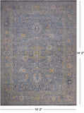 Grey Persian Tabriz  Hand Knotted Wool Rug - 10' 2" X 14' 2"