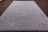 Grey Persian Tabriz  Hand Knotted Wool Rug - 10' 2" X 14' 2" - Golden Nile