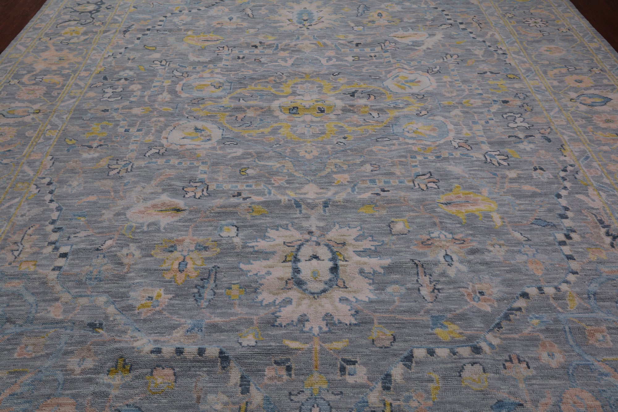Grey Persian Tabriz  Hand Knotted Wool Rug - 10' 2" X 14' 2"