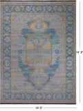 Geometric Fine Serapi Hand Knotted Wool Rug - 10' 3" X 14' 3"