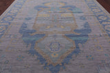 Geometric Fine Serapi Hand Knotted Wool Rug - 10' 3" X 14' 3" - Golden Nile
