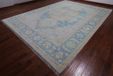 Geometric Fine Serapi Hand Knotted Wool Rug - 10' 3" X 14' 3"