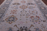 Grey Geometric Fine Serapi Hand Knotted Wool Rug - 10' 3" X 14' 2" - Golden Nile