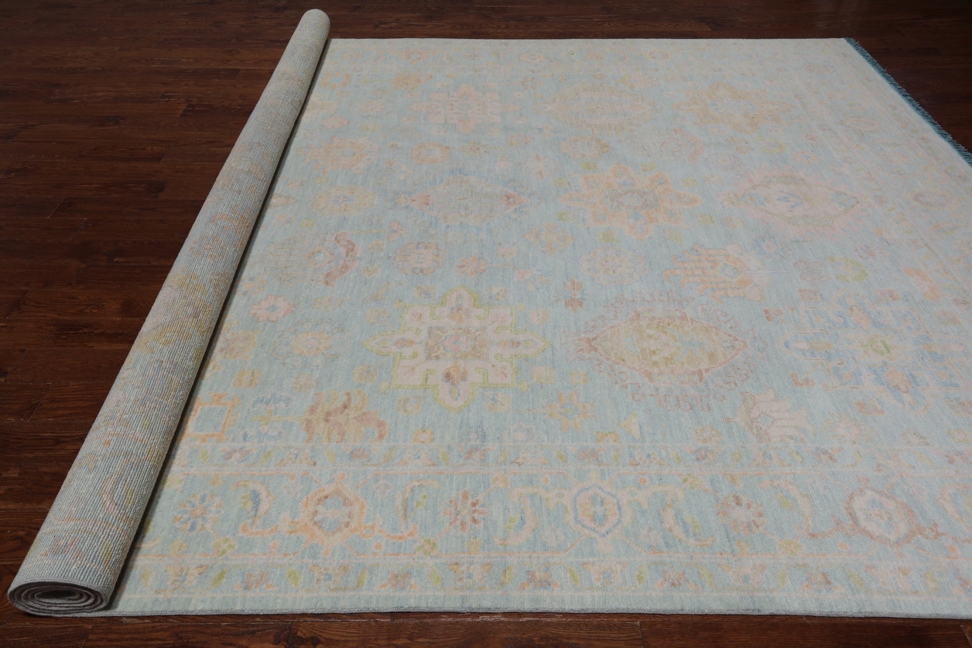 Geometric Fine Serapi Handmade Wool Rug - 10' 0" X 13' 10"