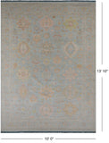 Geometric Fine Serapi Handmade Wool Rug - 10' 0" X 13' 10"