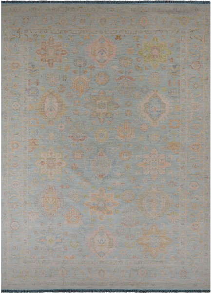 Geometric Fine Serapi Handmade Wool Rug - 10' 0" X 13' 10"