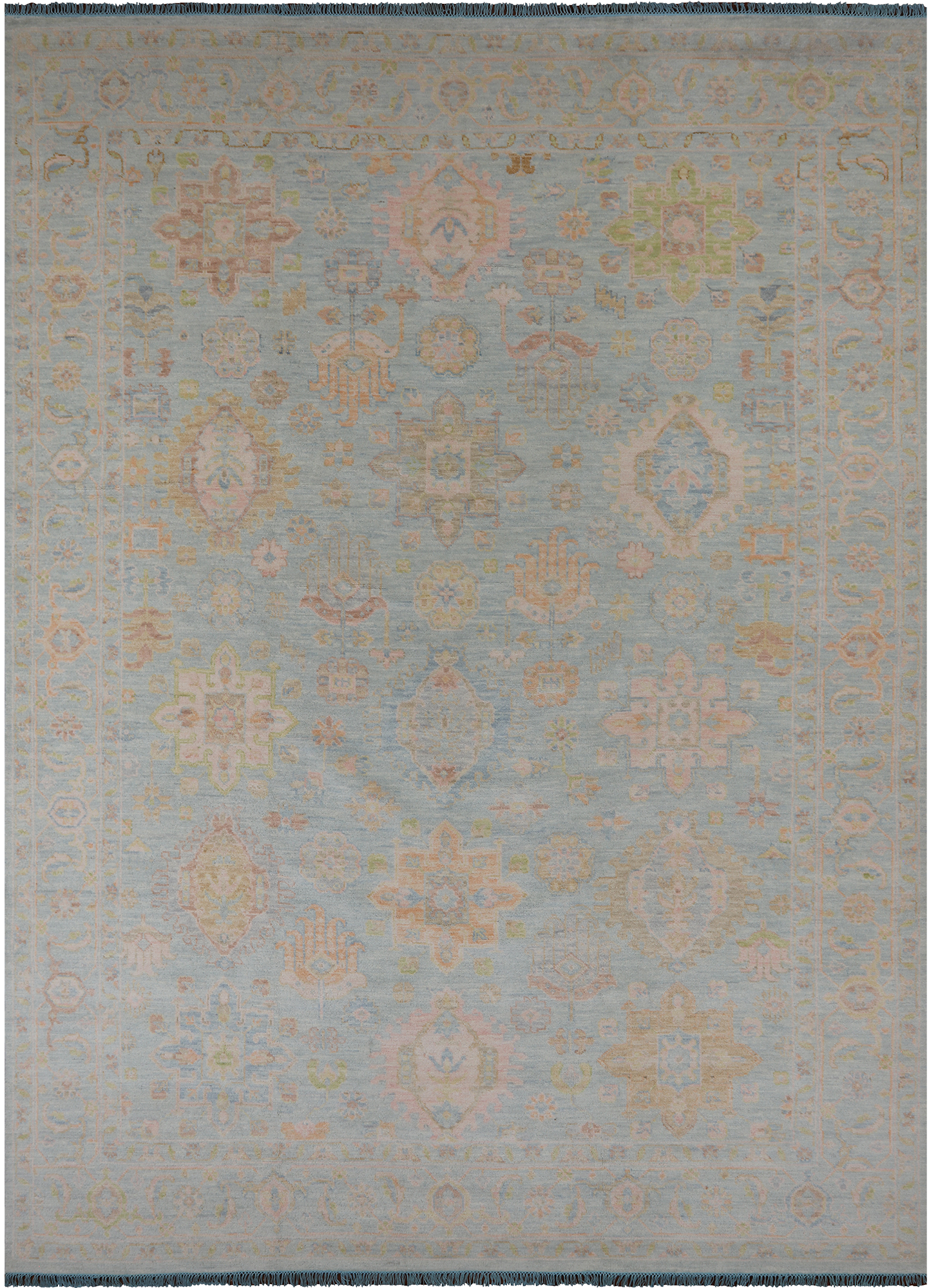 Geometric Fine Serapi Handmade Wool Rug - 10' 0" X 13' 10"