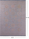 Geometric Fine Serapi Handmade Wool Rug - 10' 0" X 13' 10" - Golden Nile