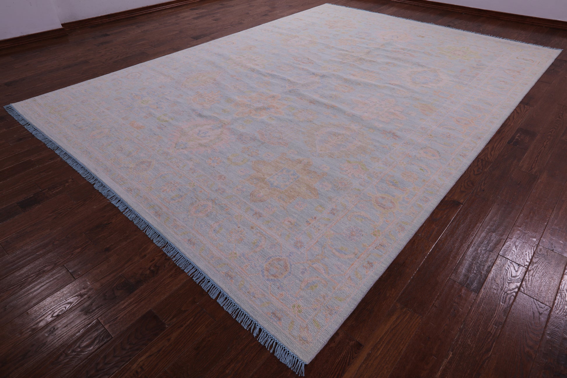 Geometric Fine Serapi Handmade Wool Rug - 10' 0" X 13' 10" - Golden Nile