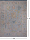 SUPER SALE Turkish Oushak Hand Knotted Wool Rug - 10' 2" X 13' 10"