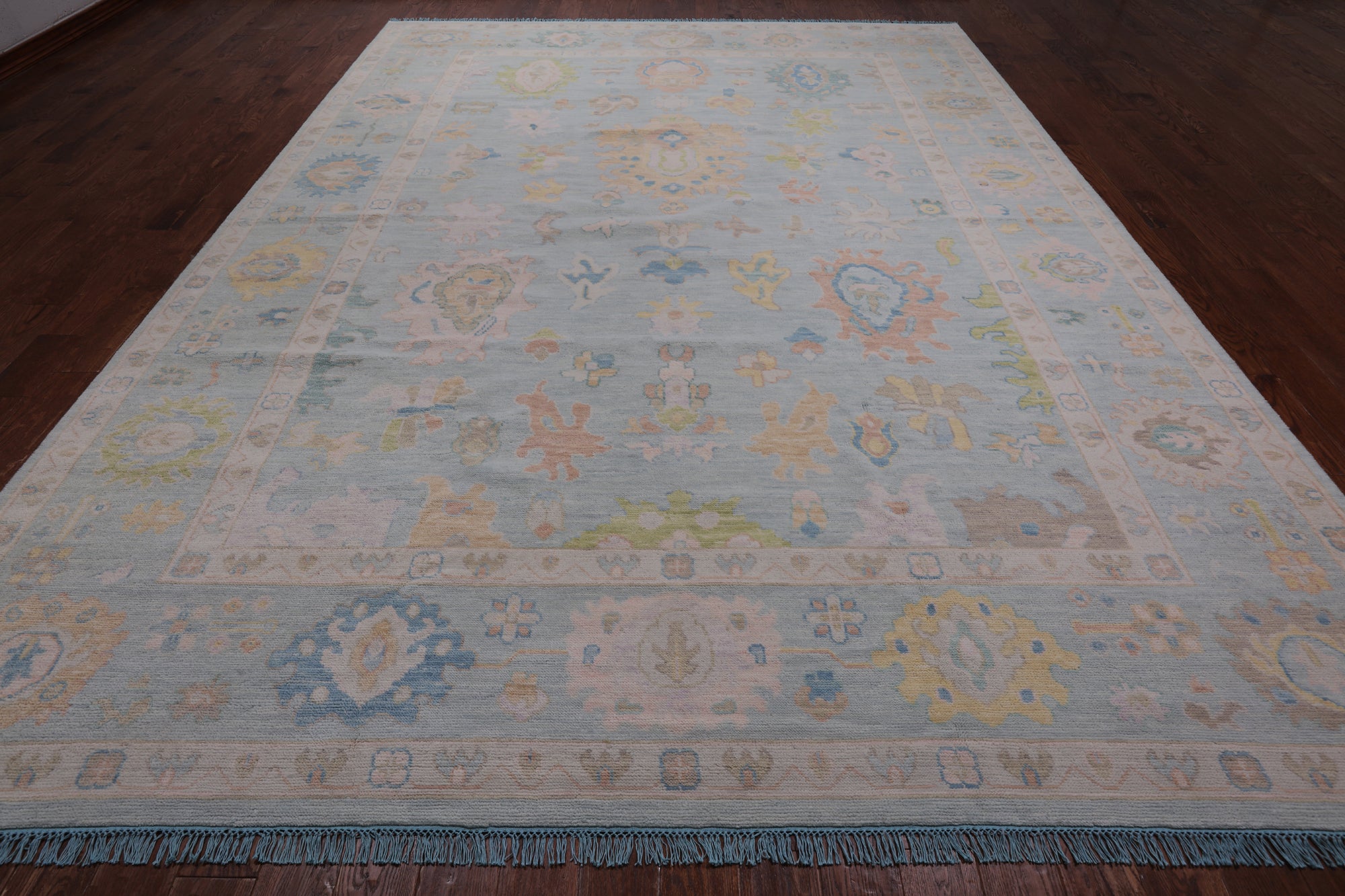 SUPER SALE Turkish Oushak Hand Knotted Wool Rug - 10' 2" X 13' 10"