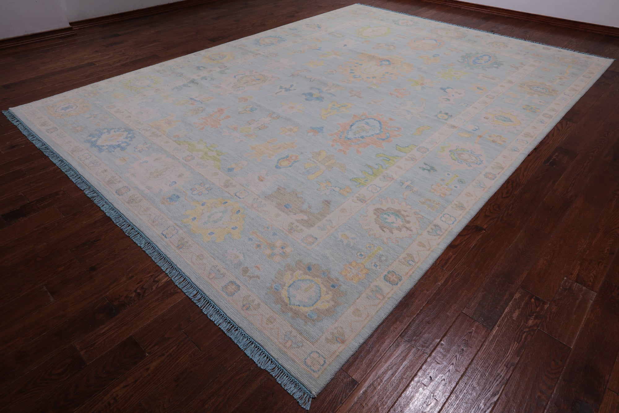 SUPER SALE Turkish Oushak Hand Knotted Wool Rug - 10' 2" X 13' 10"