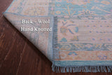 Blue Geometric Fine Serapi Hand Knotted Wool Rug - 10' 0" X 13' 7" - Golden Nile