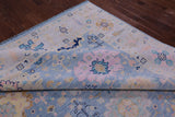 Blue Turkish Oushak Hand Knotted Wool Rug - 10' 1" X 13' 8" - Golden Nile