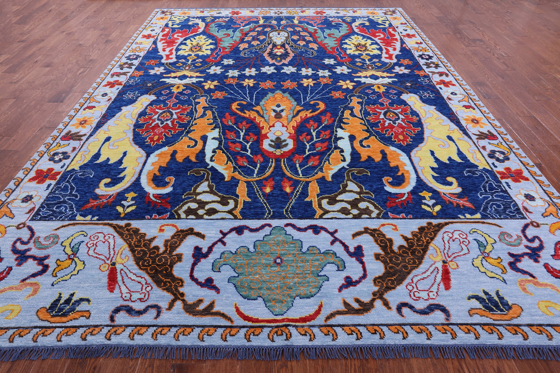 Turkish Oushak Handmade Wool Rug - 10' 3" X 13' 8" - Golden Nile