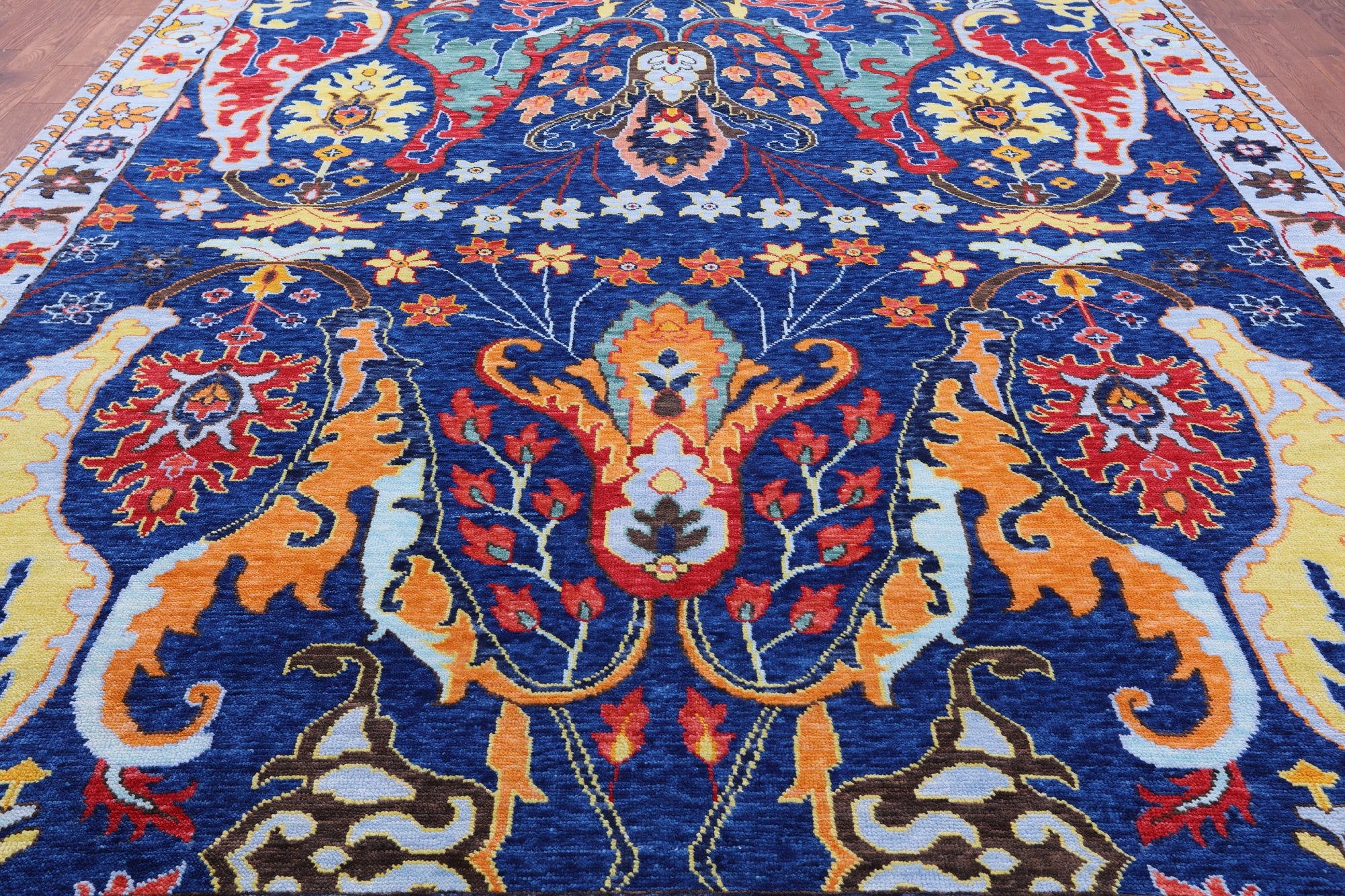Turkish Oushak Handmade Wool Rug - 10' 3" X 13' 8" - Golden Nile