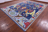 Turkish Oushak Handmade Wool Rug - 10' 3" X 13' 8" - Golden Nile