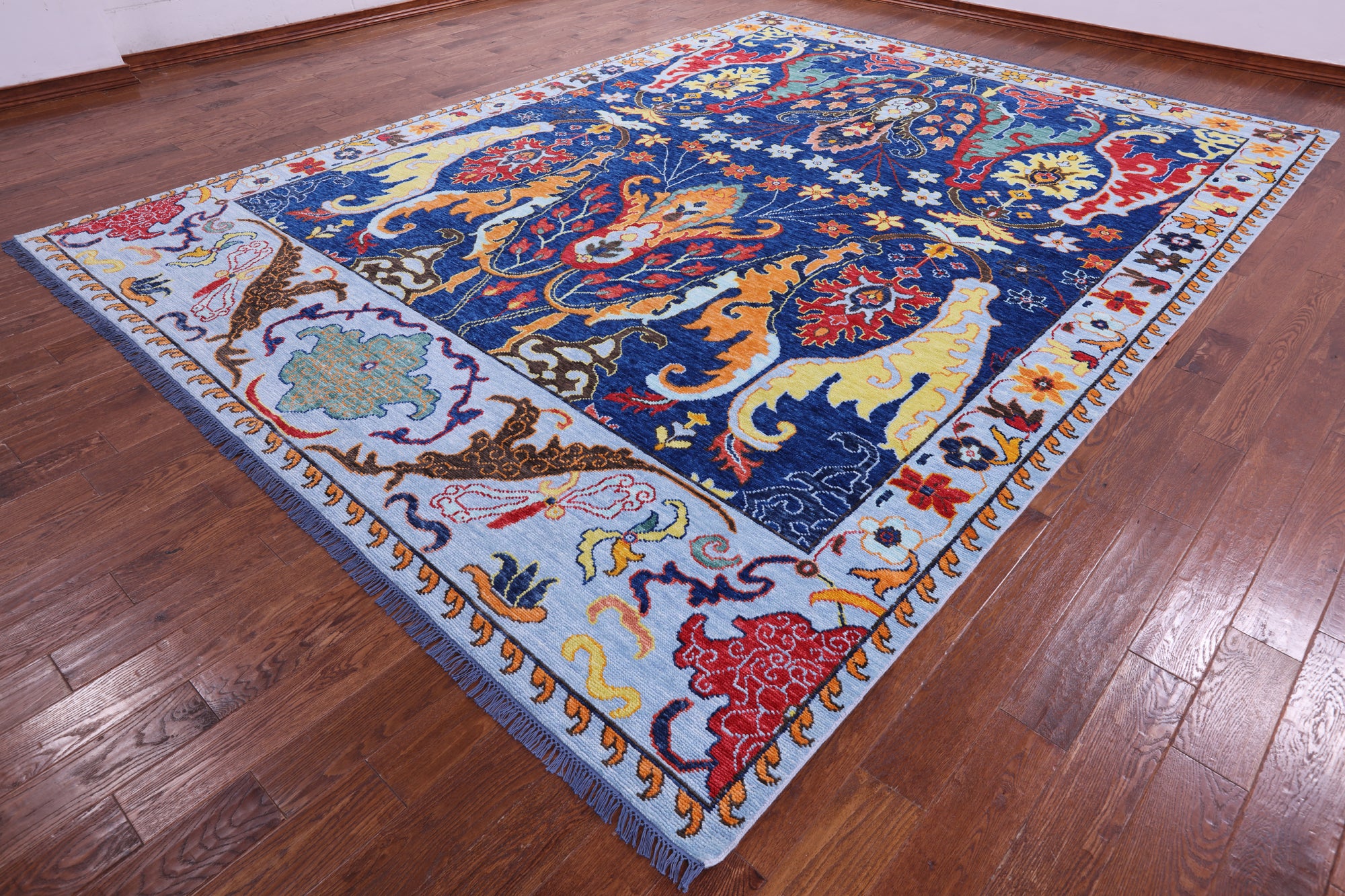 Turkish Oushak Handmade Wool Rug - 10' 3" X 13' 8" - Golden Nile