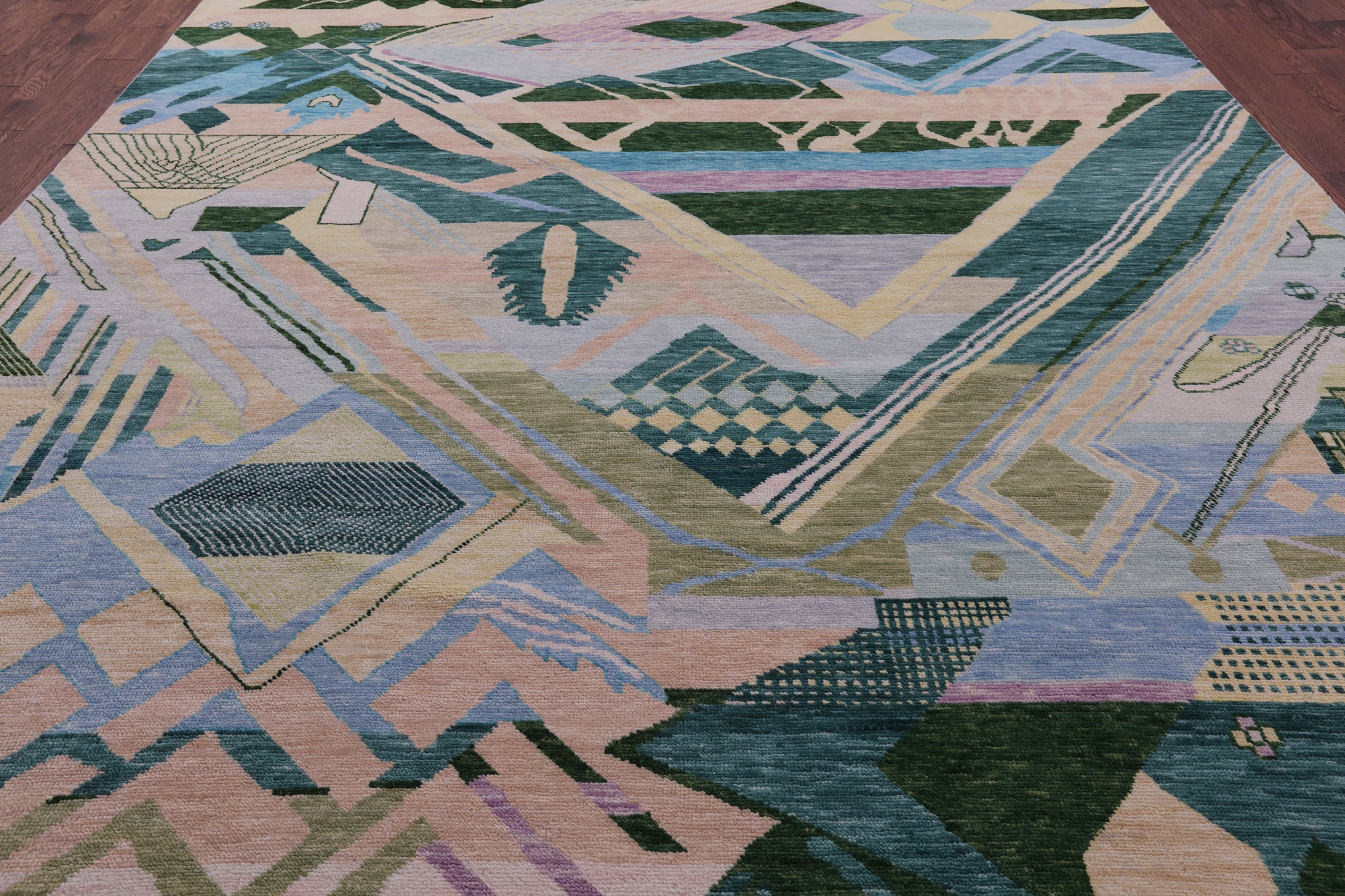 Tribal Moroccan Hand Knotted Wool Rug - 10' 2" X 13' 10" - Golden Nile