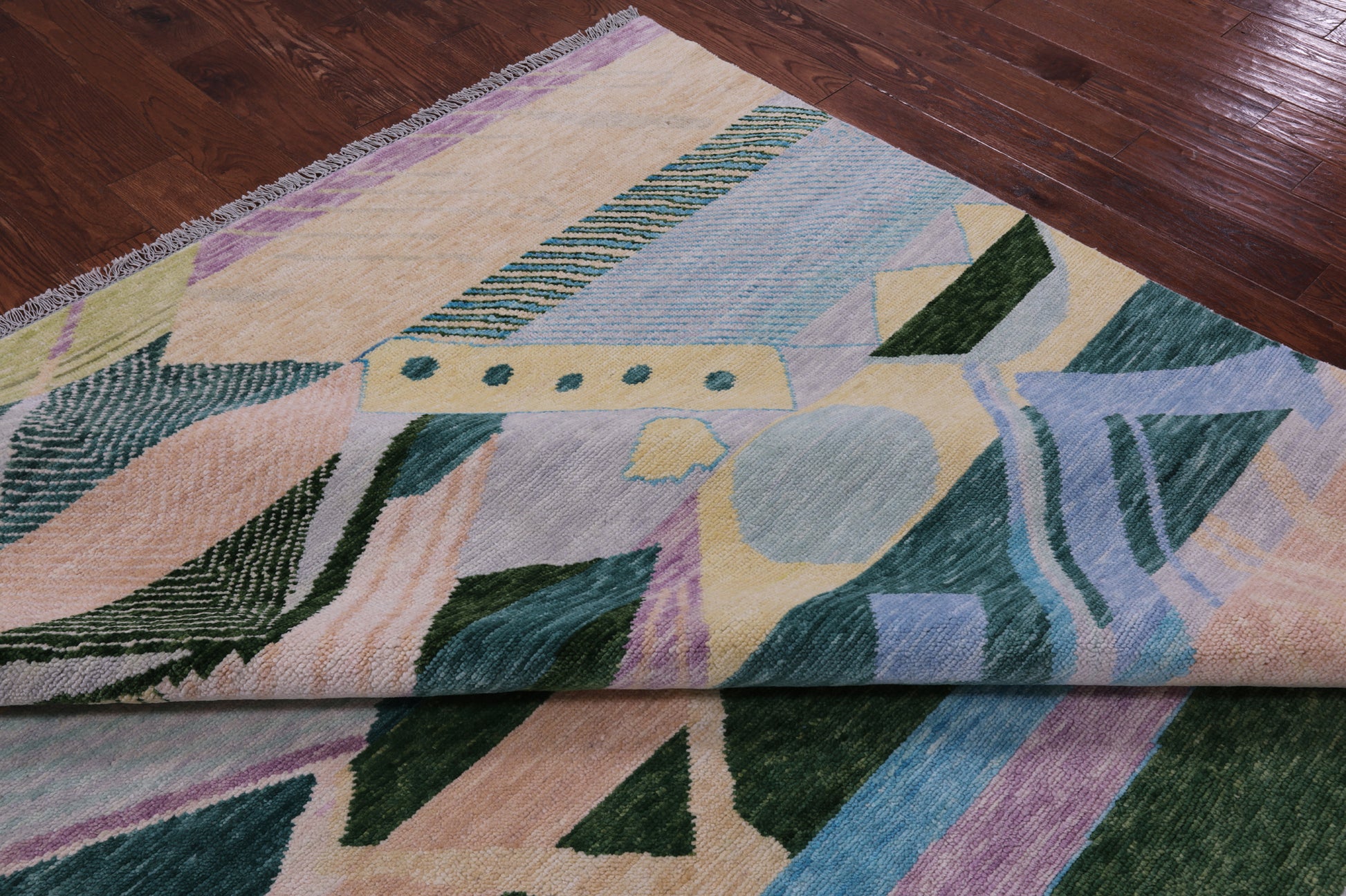 Tribal Moroccan Hand Knotted Wool Rug - 10' 2" X 13' 10" - Golden Nile
