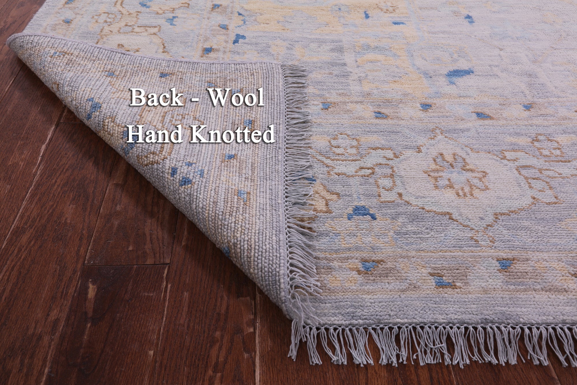 Grey Geometric Fine Serapi Hand Knotted Wool Rug - 11' 11" X 14' 10" - Golden Nile