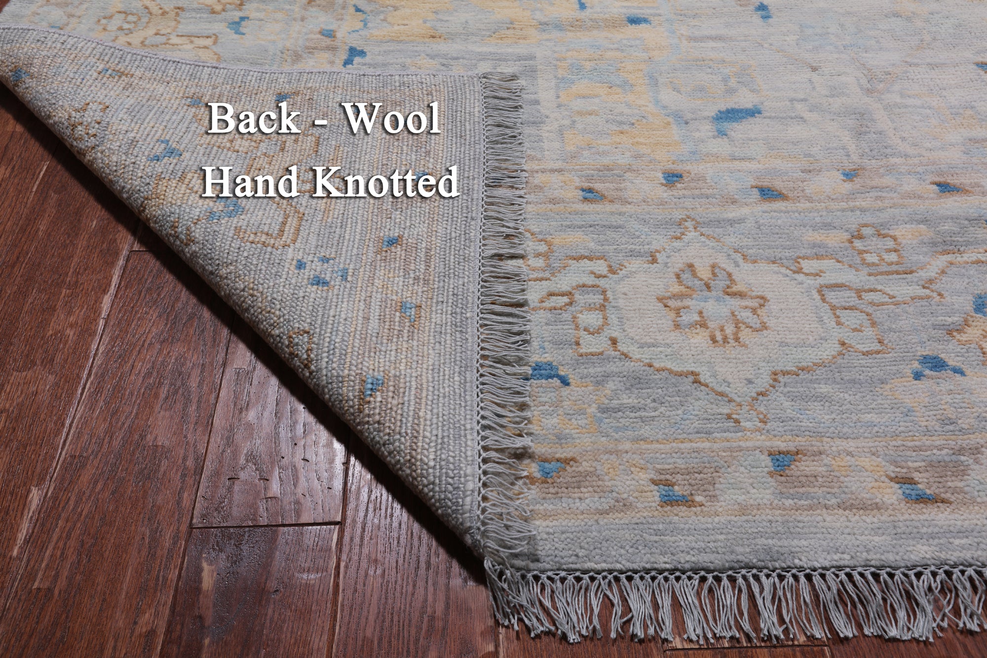 Grey Geometric Fine Serapi Hand Knotted Wool Rug - 11' 11" X 14' 10"
