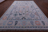Grey Turkish Oushak Hand Knotted Wool Rug - 10' 0" X 14' 5" - Golden Nile