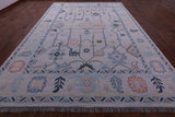 Grey Turkish Oushak Hand Knotted Wool Rug - 10' 0" X 14' 5" - Golden Nile