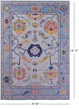 Grey Turkish Oushak Handmade Wool Rug - 9' 10" X 13' 11" - Golden Nile