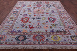 Turkish Oushak Hand Knotted Wool On Wool Rug - 8' 8" X 9' 7" - Golden Nile