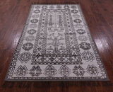Tribal Moroccan Hand Knotted Wool On Wool Rug - 5' 0" X 7' 11" - Golden Nile