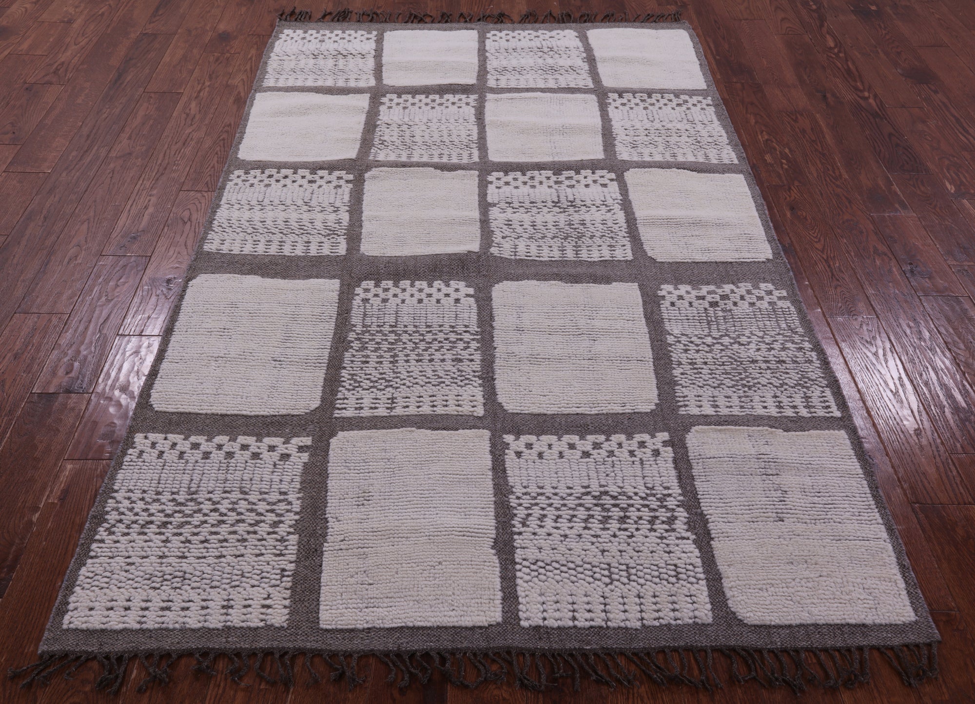 Tribal Moroccan Handmade Wool On Wool Rug - 5' 0" X 7' 9" - Golden Nile