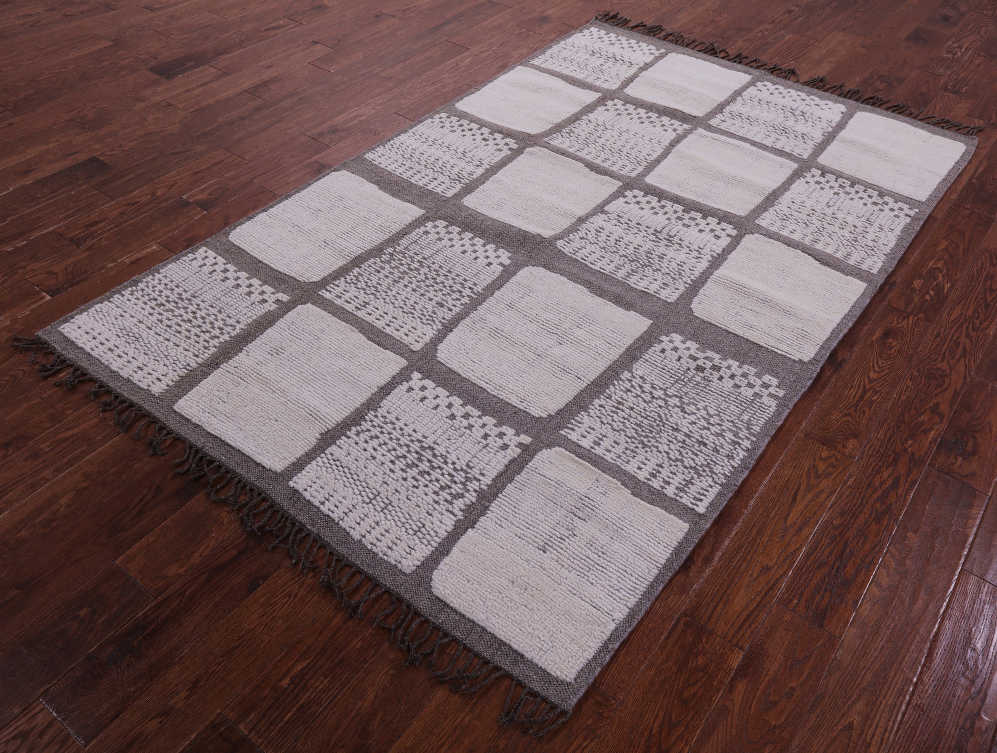 Tribal Moroccan Handmade Wool On Wool Rug - 5' 0" X 7' 9" - Golden Nile