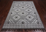 SUPER SALE Tribal Moroccan Hand Knotted Wool On Wool Rug - 5' 0" X 7' 8"
